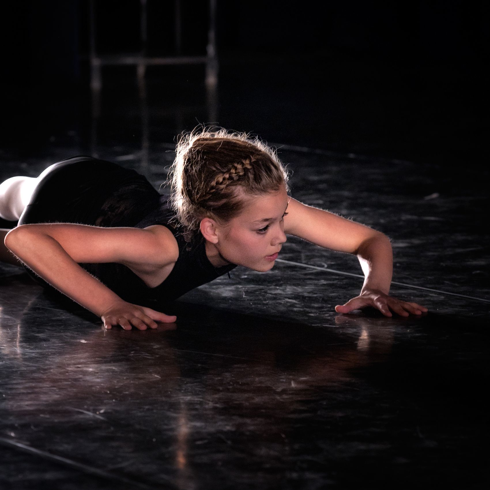 Portret van danseres met stof
