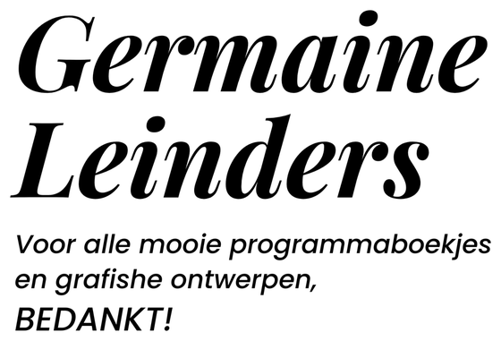 Germaine Leinders — programmaboekjes en grafisch ontwerp